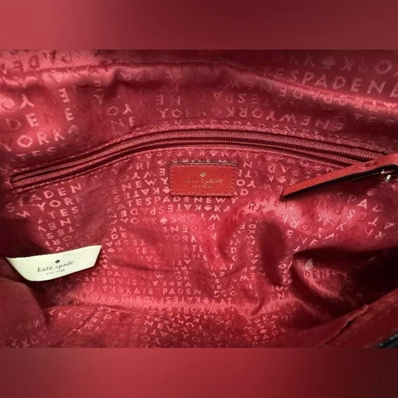Kate Spade Cove Street Dody Purse Crossbody Red Leather EUC - Picture 7 of 10